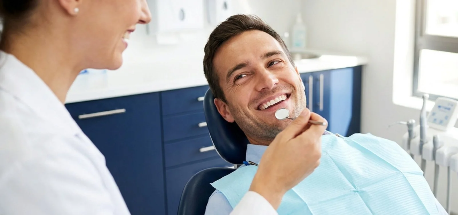 Patient smiling during a dental crown consultation at Diamondback Dentistry in North Phoenix