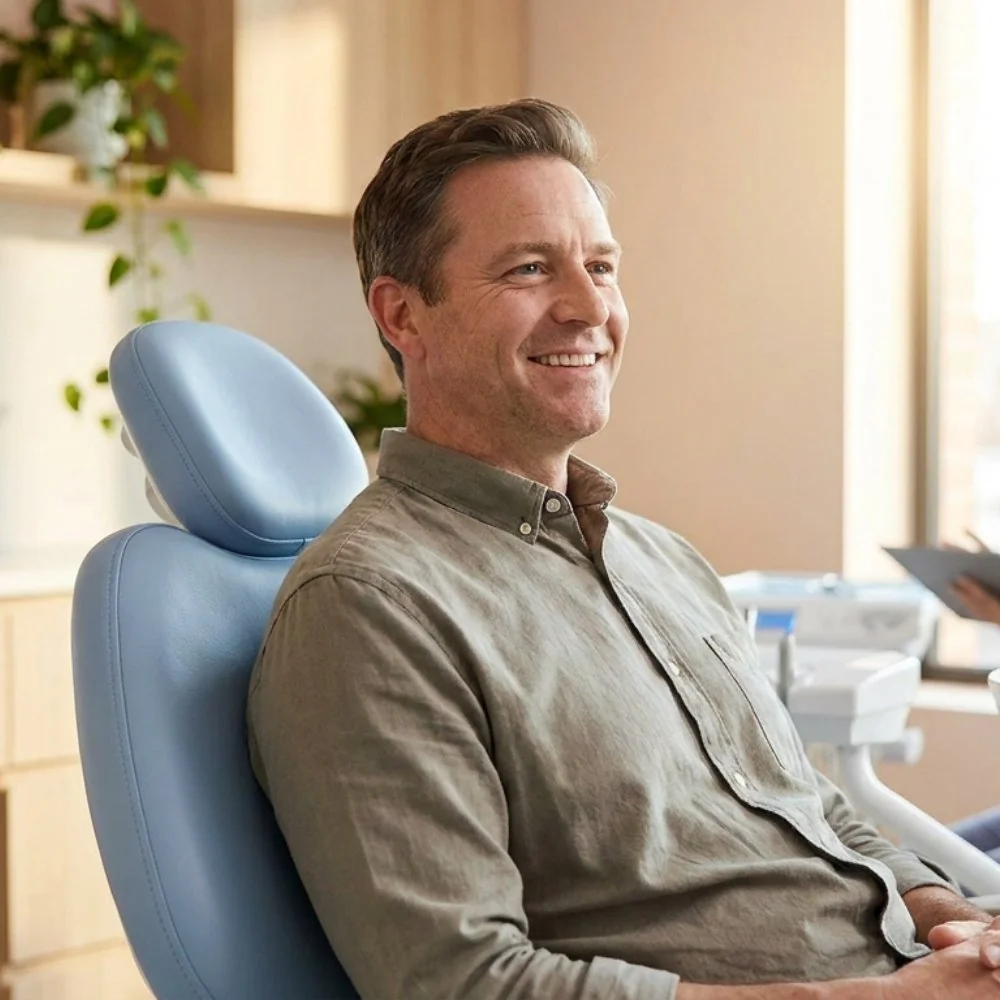 Phoenix patient smiling with a natural, seamless smile after tooth-colored fillings at Diamondback Dentistry