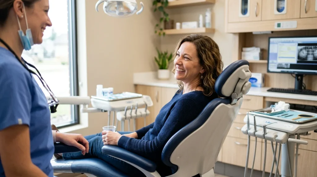 Patient relaxed in the chair after a broken tooth repair at Diamondback Dentistry in North Phoenix